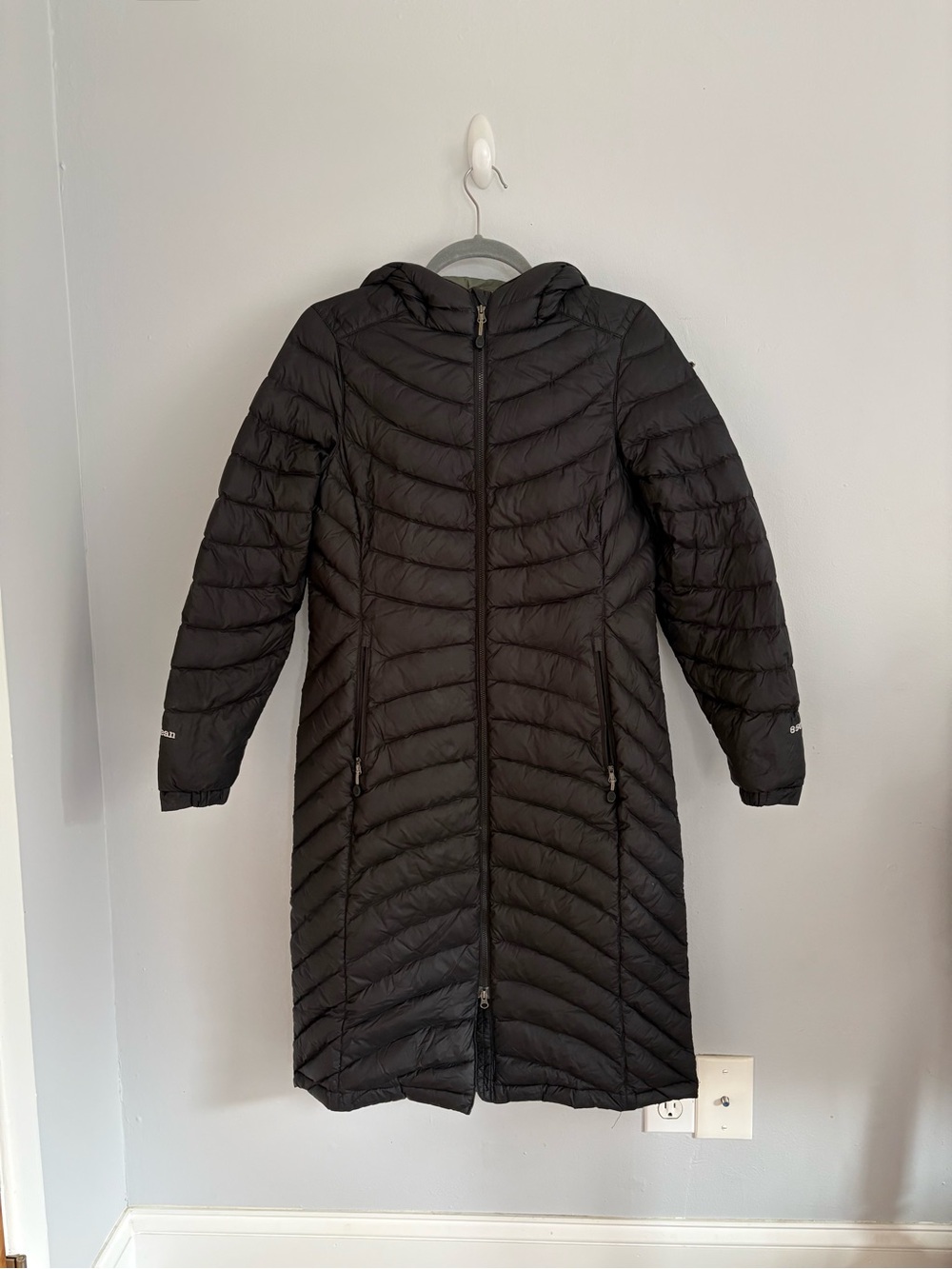 L.L. Bean Black Long Hooded Puffer Coat